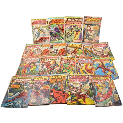 Lot 59 - Daredevil and Black Widow; bronze-age Marvel comics, twenty issues