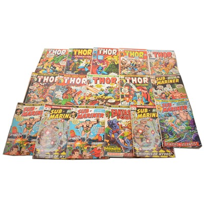Lot 61 - Twenty-eight bronze-age Marvel comics, Thor, Sub-Mariner and Fantastic Four