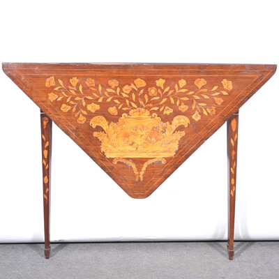 Lot 432 - Dutch walnut and marquetry card table