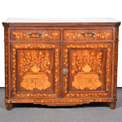 Lot 434 - Dutch walnut and marquetry sideboard