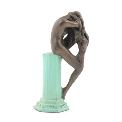Lot 381 - Jonathan Wylder - Seated nude on a column.
