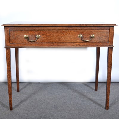 Lot 452 - George III oak side table