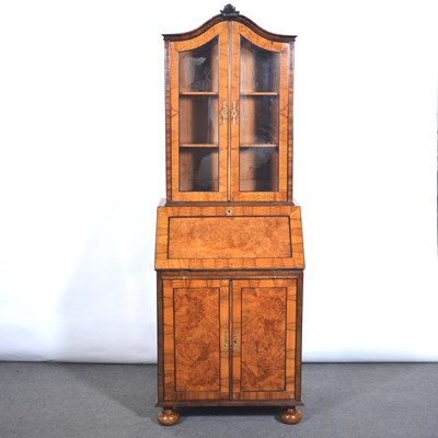 Lot 449 - South German walnut bureau cabinet