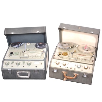 Lot 456 - Series 5 Ferrograph reel-to-reel player, in a case, and another similar model.