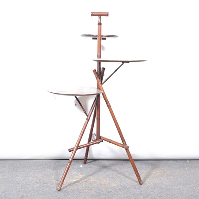 Lot 156 - Victorian mahogany simulated bamboo stand
