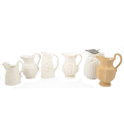 Lot 64 - Stoneware Elizabethan jug and five other jugs
