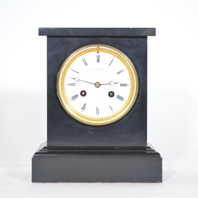 Lot 272 - Victorian slate mantel clock, signed Charles Frodsham