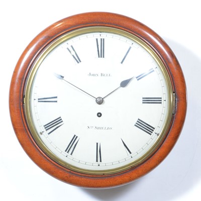 Lot 276 - Victorian wall clock, signed John Bell, South Shields