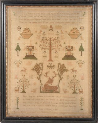 Lot 104 - A George IV needlework sampler