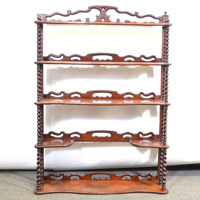 Lot 170 - Set of Victorian mahogany open wall shelves