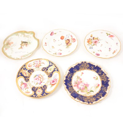 Lot 35 - A pair of Derby plates and other 19th century plates.