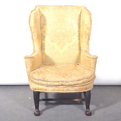 Lot 427 - Georgian wingback armchair