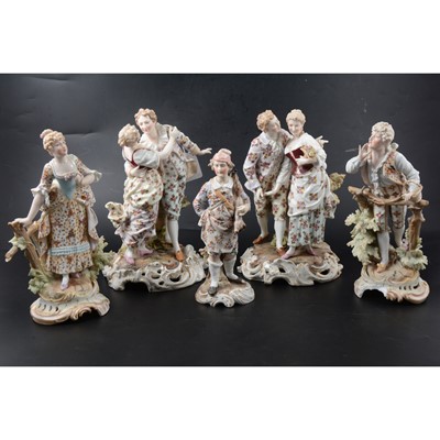 Lot 8 - Five Sitzendorf figures