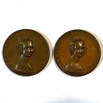 Lot 113 - Two bronze Victoria Majority medals
