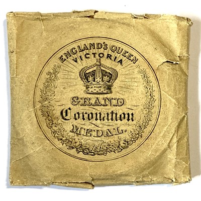 Lot 116 - England's Queen Victoria, Grand Coronation medal, white metal