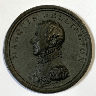 Lot 124 - Marquis of Wellington, Victories, 1813, uniface medal, iron