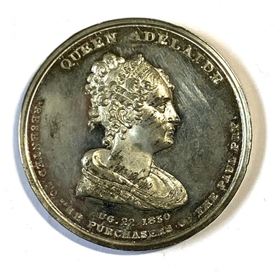 Lot 134 - William IV & Queen Adelaide, white metal medal and others