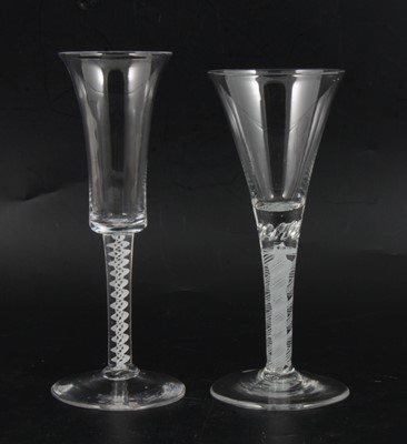 Lot 12 - Two ale flutes