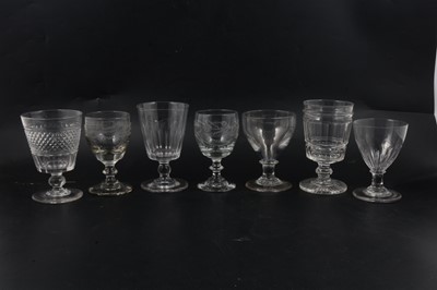 Lot 17 - Seven glass rummers