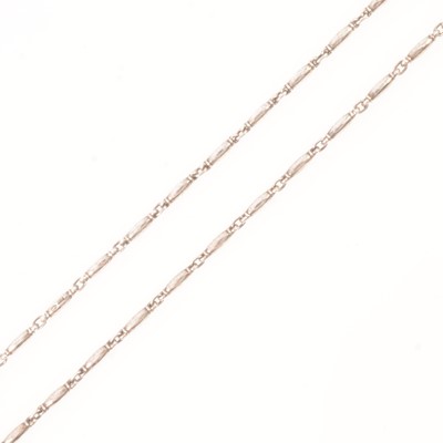 Lot 261 - Henry Pilstrup for Georg Jensen of Denmark - a silver barrel bead link necklace, No. 40.