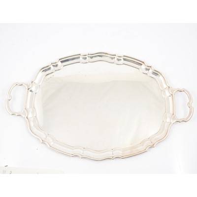 Lot 231 - Silver tray, Viner, Sheffield 1946.