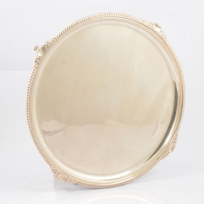Lot 232 - Circular silver tray,  GH, Sheffield 1901.