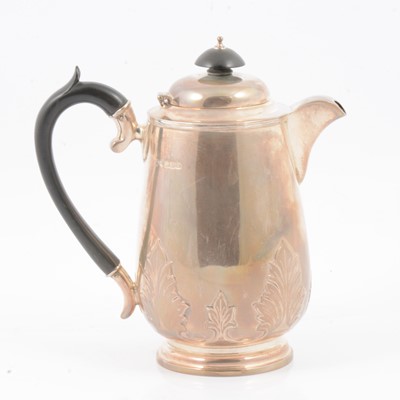 Lot 234 - Silver hot water jug, Walker & Hall, Sheffield 1930.