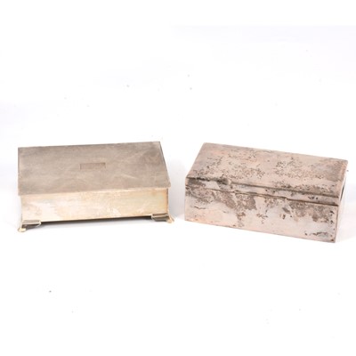 Lot 241 - Two silver cigarette boxes