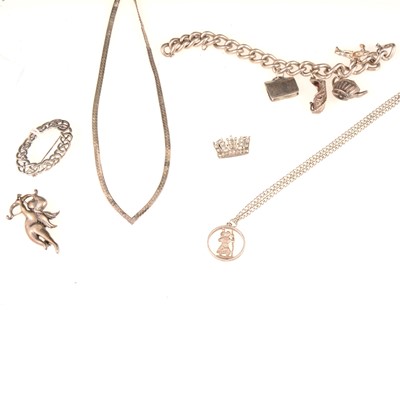 Lot 310A - Collection of modern and vintage silver jewellery.