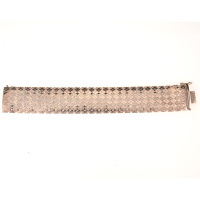 Lot 325 - Vintage wide silver cuff bracelet, 1974.