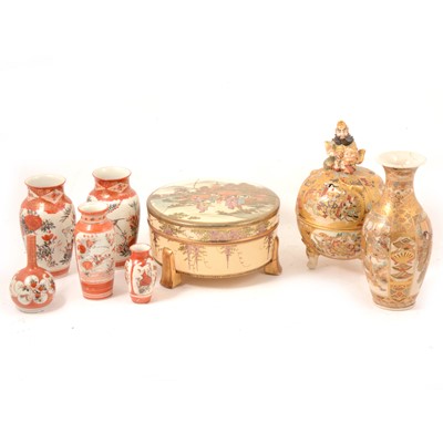 Lot 76 - Satsuma and Kutani wares.