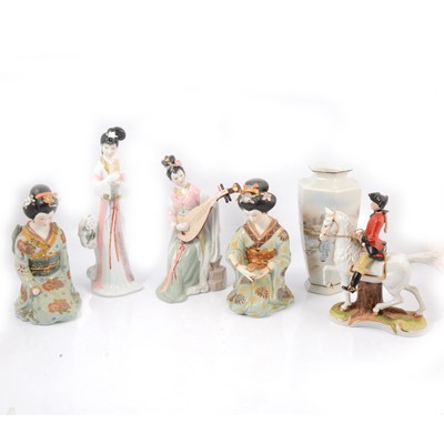 Lot 86 - Two modern porcelain models of Japanese...