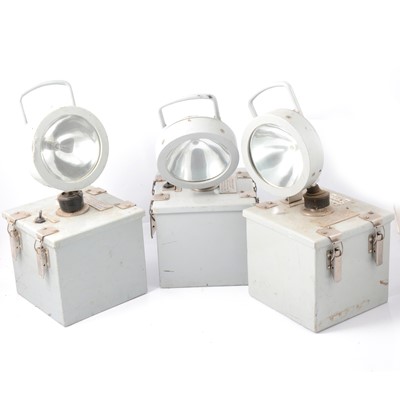 Lot 169 - Three Ministry of Defence portable floodlights.