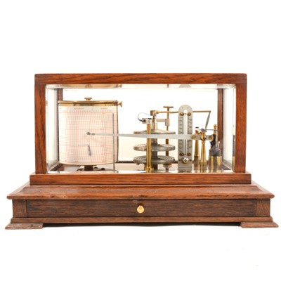 Lot 178 - Oak cased barograph
