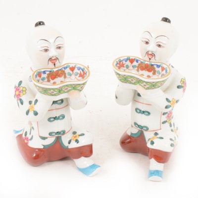 Lot 90 - Pair of Herend, Hungary, porcelain salt cellars.