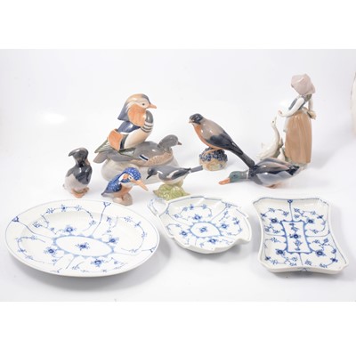 Lot 32 - Collection of Royal Copenhagen bird models, etc.
