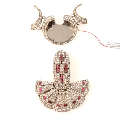 Lot 320 - Renel of Paris - two unusual signed dress clips, 1930s1940's.