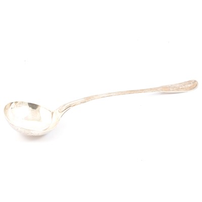 Lot 247 - A Continental silver soup ladle, possibly Belgian or French.