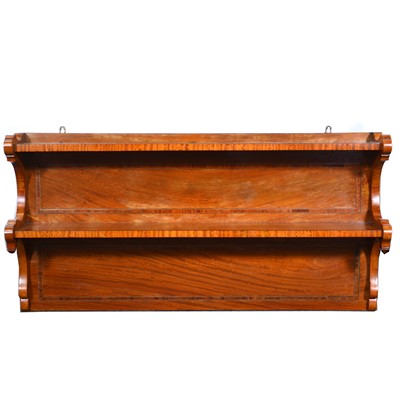 Lot 453 - Set of Edwardian satinwood wall shelves