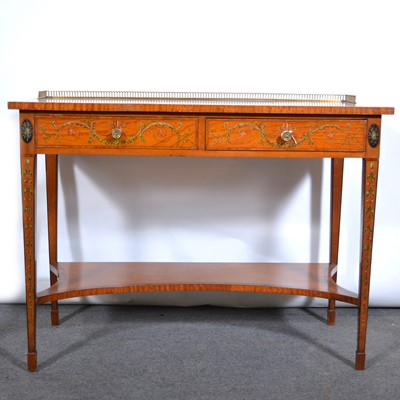 Lot 455 - Edwardian painted satinwood console table, in the style of Edwards & Roberts