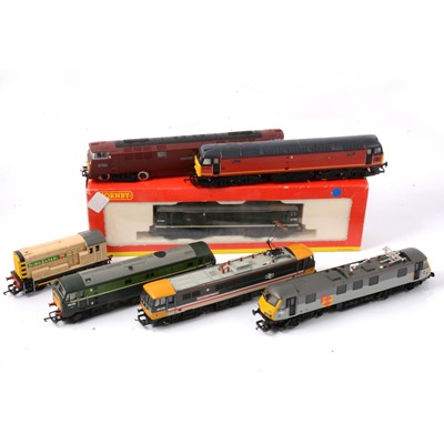 Lot 128 - Seven Hornby OO gauge model railway diesel locomotives.