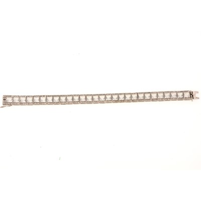 Lot 322 - Paste set line bracelet marked Sterling.