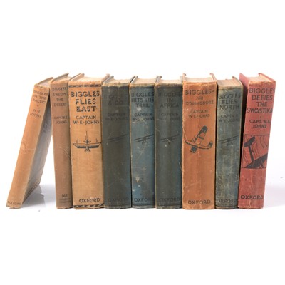 Lot 78 - W E Johns, nine first edition and early edition Biggles books