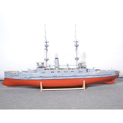 Lot 165 - A large scratch-built model of a WW2 Navel military war ship