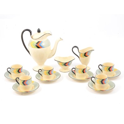 Lot 160 - Bursley Ware, an Art Deco coffee service.