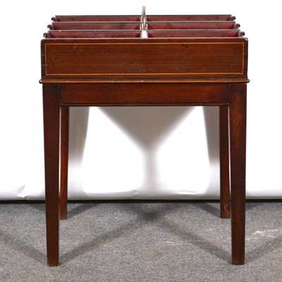 Lot 471 - Georgian mahogany wine porter, on a stand
