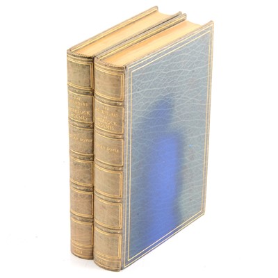 Lot 94 - Conan Doyle, The Adventures of Sherlock Holmes, and Memoirs of Sherlock Holmes, blue calf.