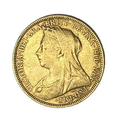 Lot 9 - Queen Victoria gold Sovereign coin, 1894