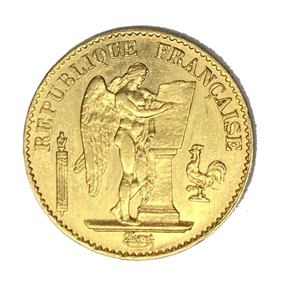 Lot 118 - French Republic 20 Franc gold coin, 1875