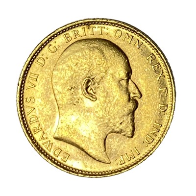 Lot 30 - Edward VII gold Sovereign coin, 1910, Melbourne mint
